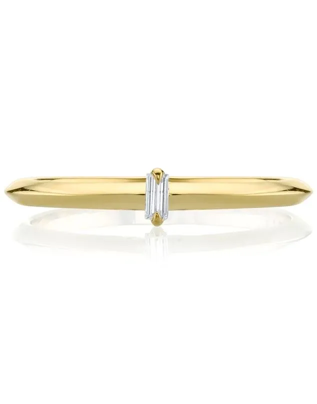 White Diamond Knife Edge Solitaire Stacker