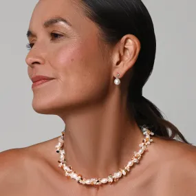 White South Sea Pearl & Diamond 'Tsarina' Drop Earrings in White Gold