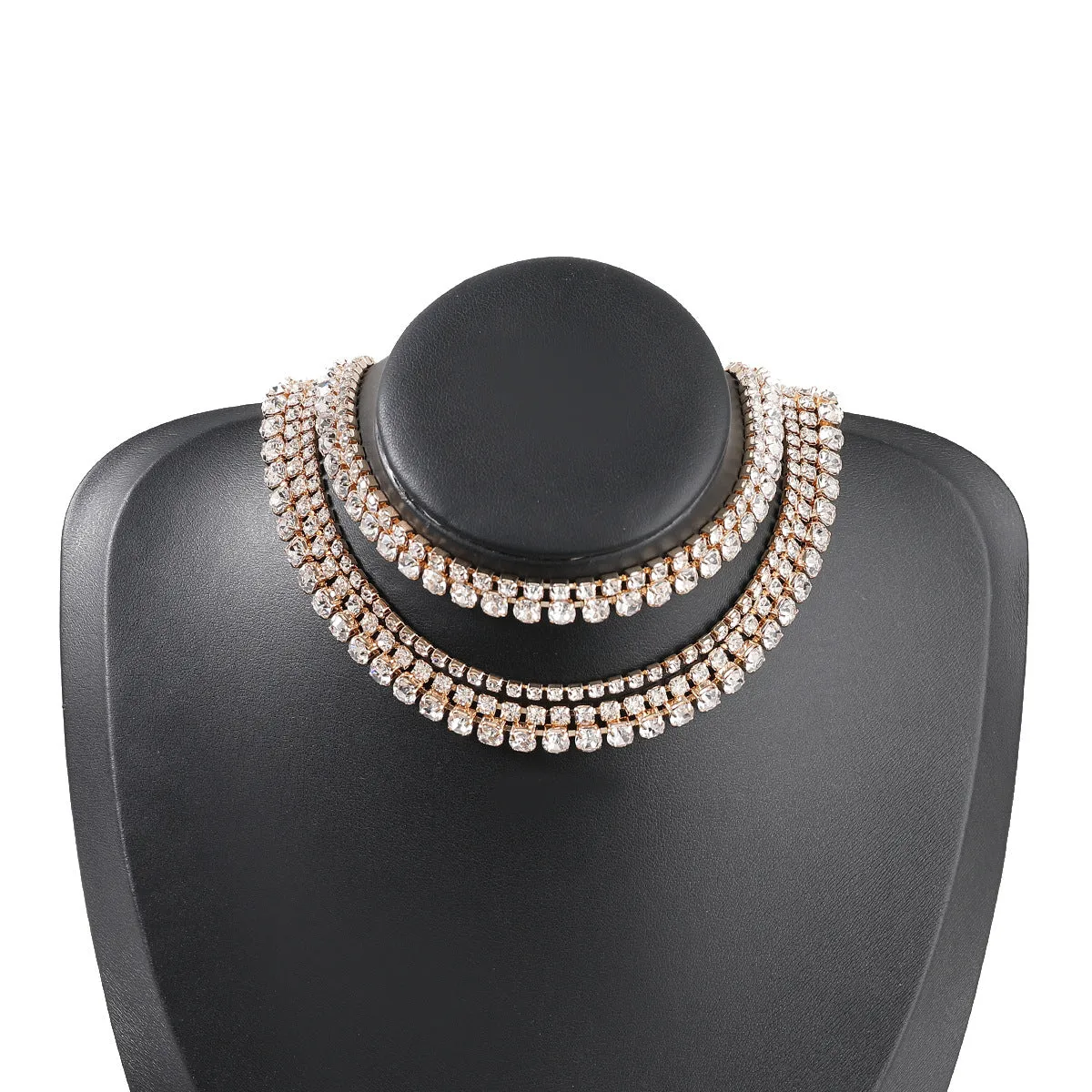 Wholesale Alloy Rhinestone Multilayer Necklace JDC-NE-JL184