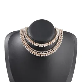Wholesale Alloy Rhinestone Multilayer Necklace JDC-NE-JL184
