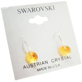 yellow crystal drop earrings Case of 3